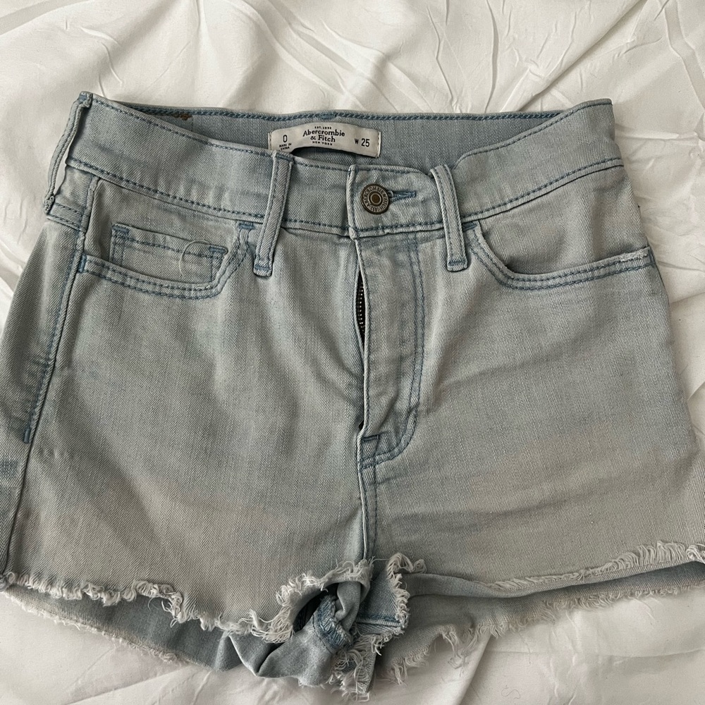 Abercrombie & Fitch Faded Blue Jean Shorts